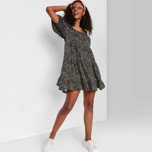 Wild Fable /XS/ floral puff sleeve babydoll dress